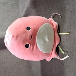 Squishmallows Selema The Jellyfish Pink with Ribbons Stuffed Toy Plush VG 8"